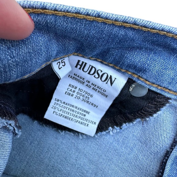 Hudson Super Skinny Jeans Womens Mid Rise Distressed Ankle Stretch 25 - Picture 15 of 15